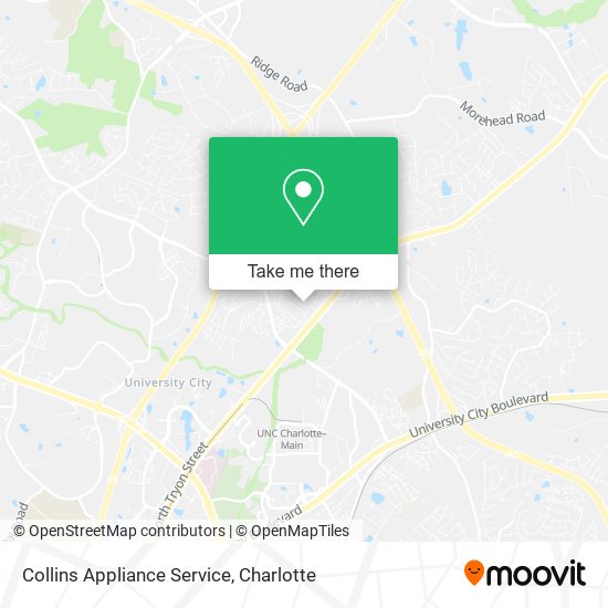 Collins Appliance Service map