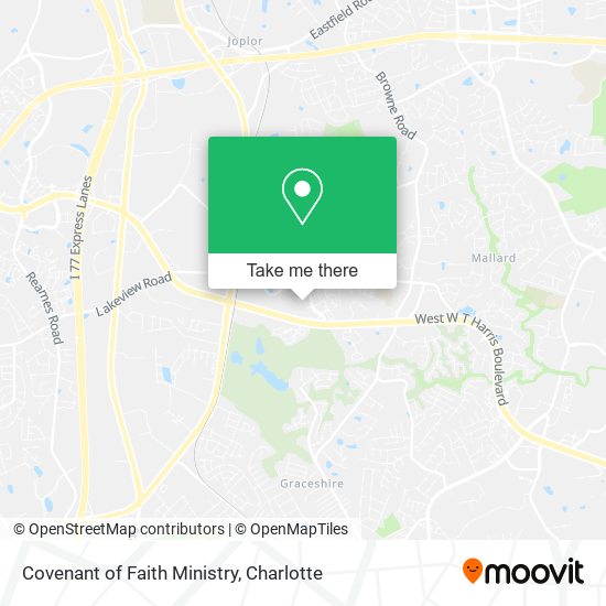 Covenant of Faith Ministry map