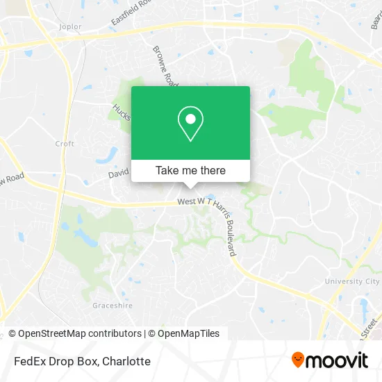 FedEx Drop Box map
