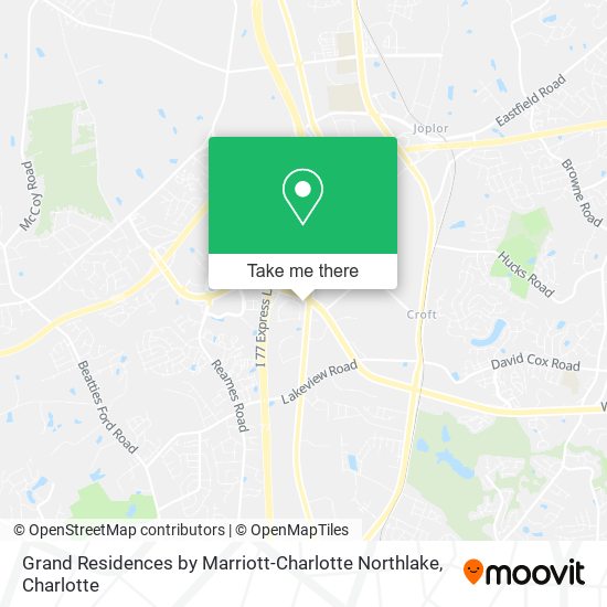 Grand Residences by Marriott-Charlotte Northlake map