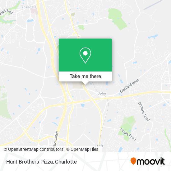 Hunt Brothers Pizza map