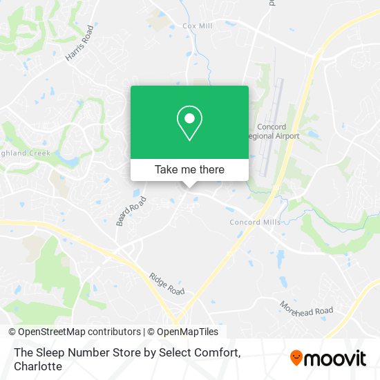 The Sleep Number Store by Select Comfort map