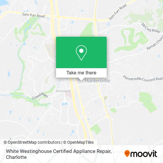 Mapa de White Westinghouse Certified Appliance Repair