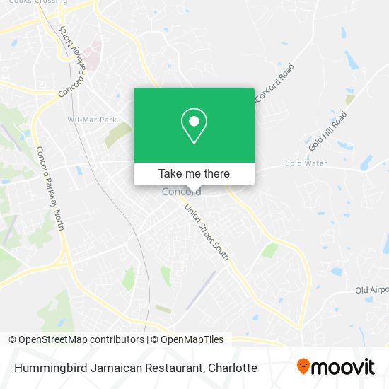 Mapa de Hummingbird Jamaican Restaurant