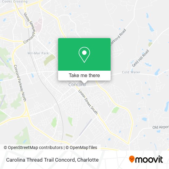 Carolina Thread Trail Concord map