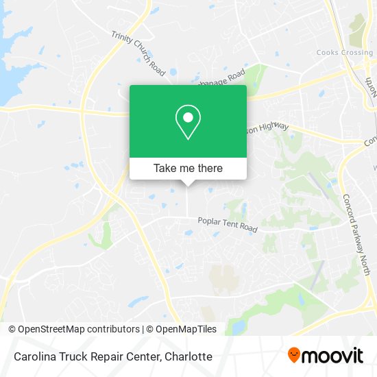 Mapa de Carolina Truck Repair Center