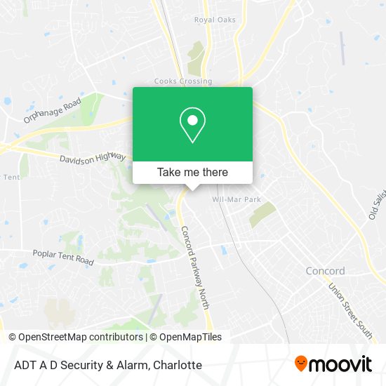 ADT A D Security & Alarm map