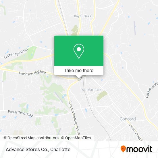 Advance Stores Co. map