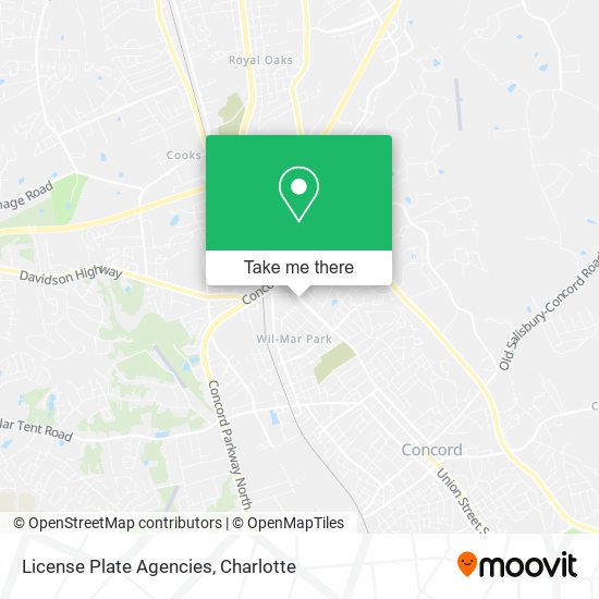Mapa de License Plate Agencies