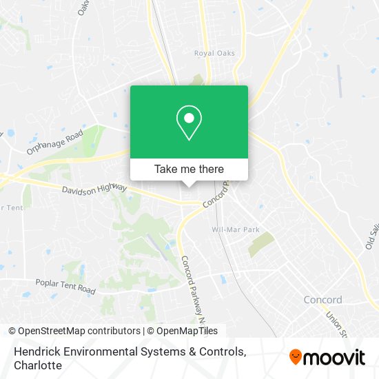 Mapa de Hendrick Environmental Systems & Controls