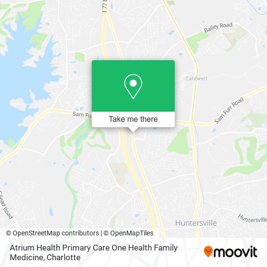 Mapa de Atrium Health Primary Care One Health Family Medicine