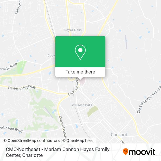 CMC-Northeast - Mariam Cannon Hayes Family Center map