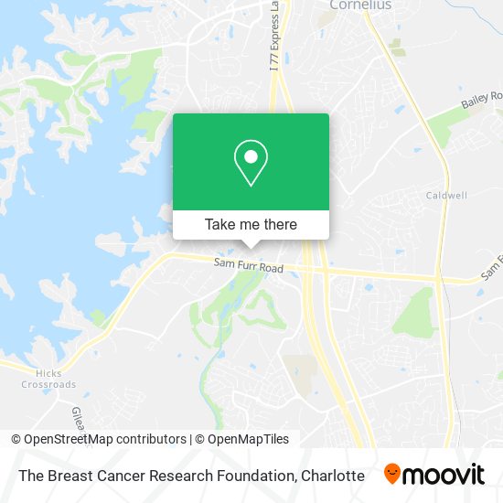 The Breast Cancer Research Foundation map