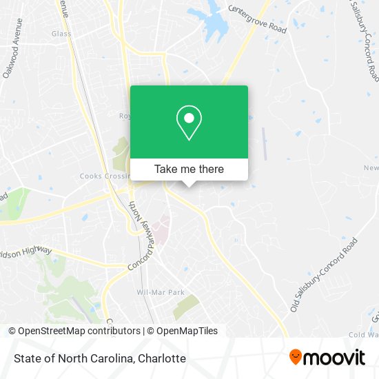 Mapa de State of North Carolina