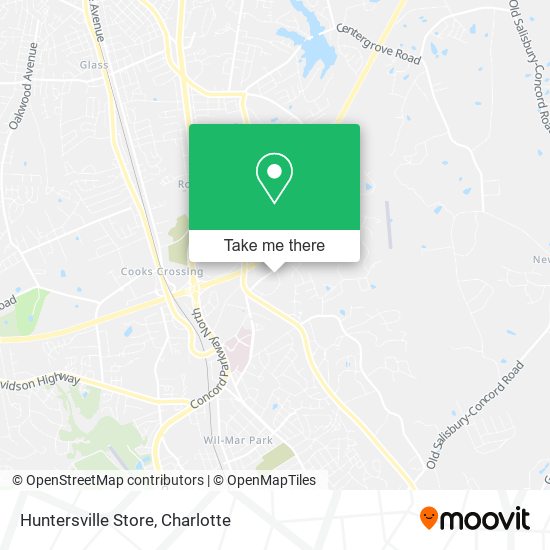 Huntersville Store map