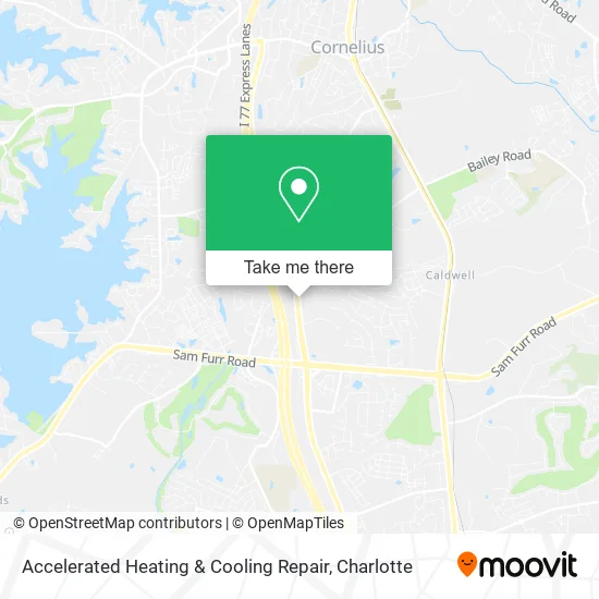 Accelerated Heating & Cooling Repair map
