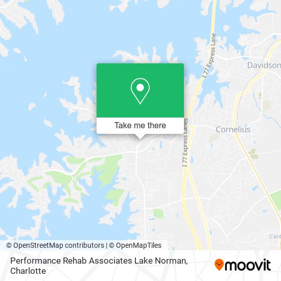 Performance Rehab Associates Lake Norman map