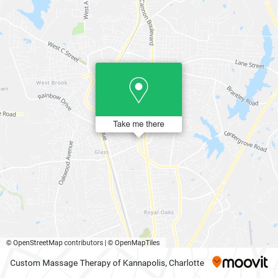 Custom Massage Therapy of Kannapolis map