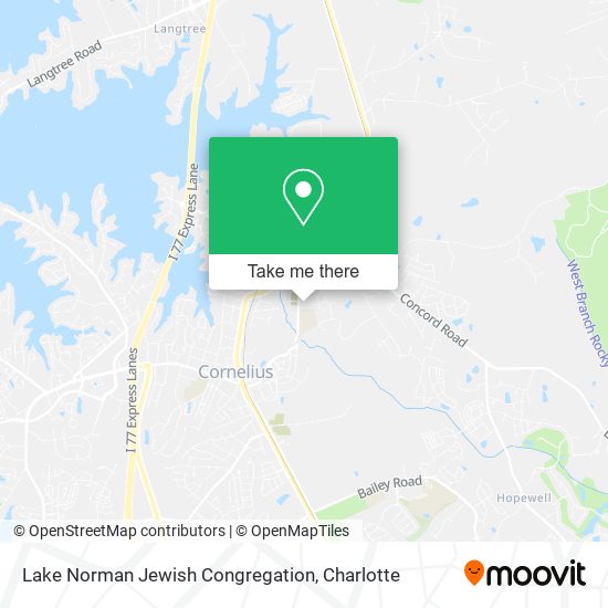 Lake Norman Jewish Congregation map