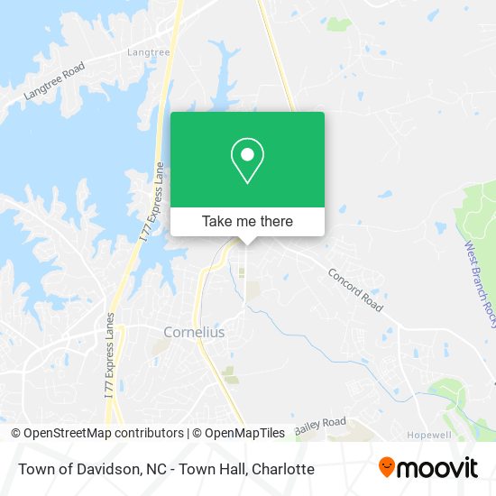 Mapa de Town of Davidson, NC - Town Hall