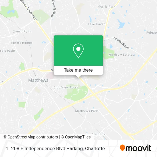 Mapa de 11208 E Independence Blvd Parking