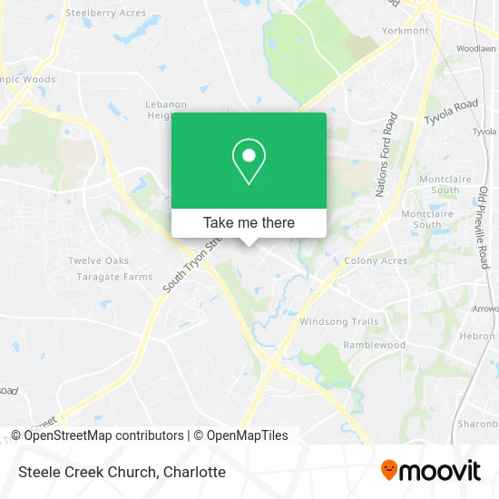 Steele Creek Church map