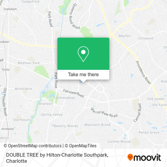 DOUBLE TREE by Hilton-Charlotte Southpark map