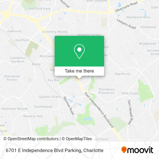 6701 E Independence Blvd Parking map