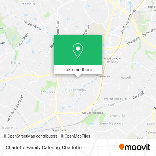 Charlotte Family Catering map