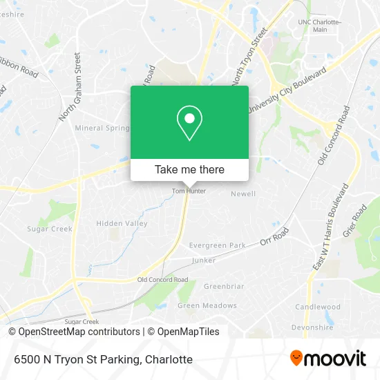 6500 N Tryon St Parking map