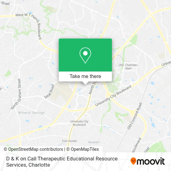 D & K on Call Therapeutic Educational Resource Services map