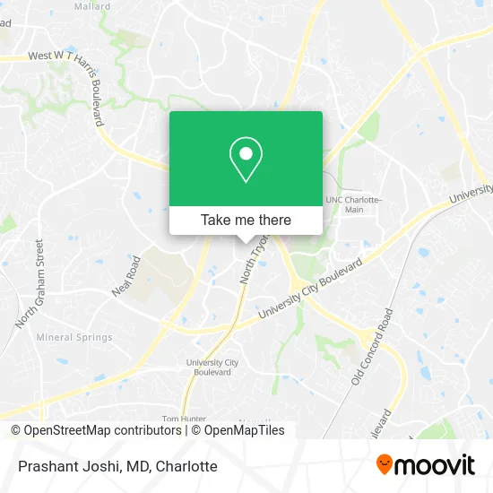Prashant Joshi, MD map