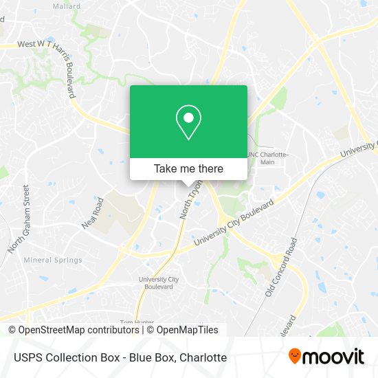 USPS Collection Box - Blue Box map
