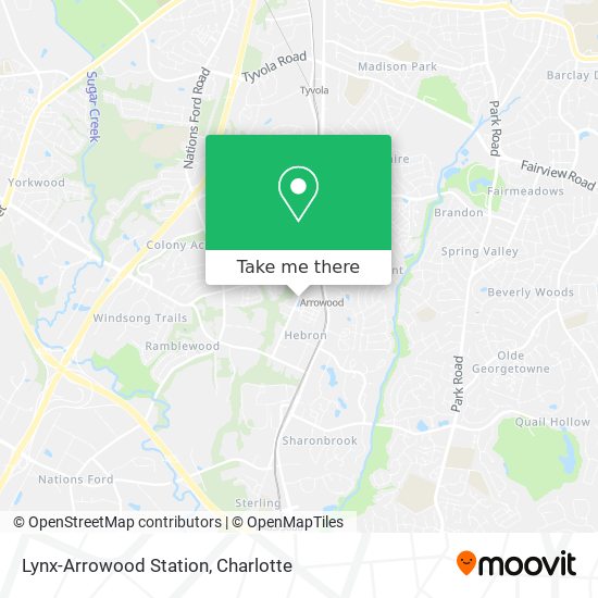 Lynx-Arrowood Station map