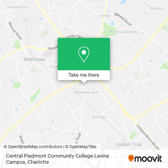 Cpcc Levine Campus Map How To Get To Central Piedmont Community College-Levine Campus In Matthews  By Bus?