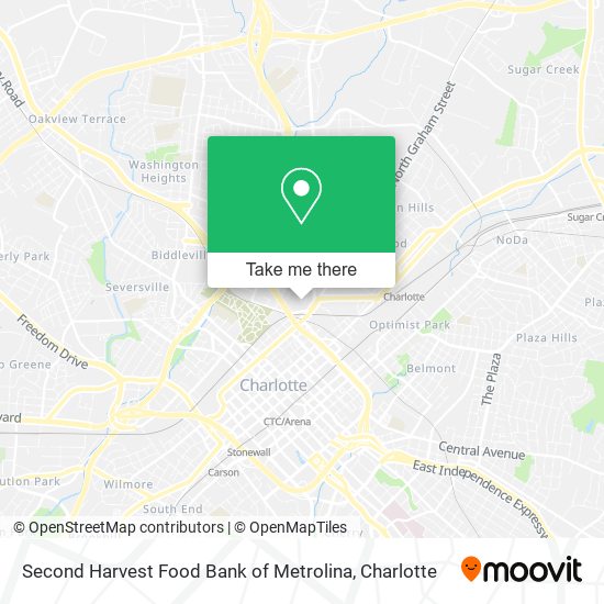 Mapa de Second Harvest Food Bank of Metrolina