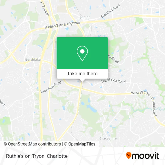 Ruthie's on Tryon map