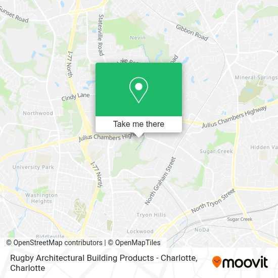 Rugby Architectural Building Products - Charlotte map