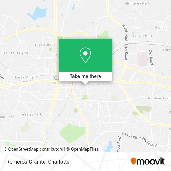 Romeros Granite map
