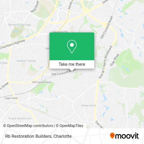 Rb Restoration Builders map