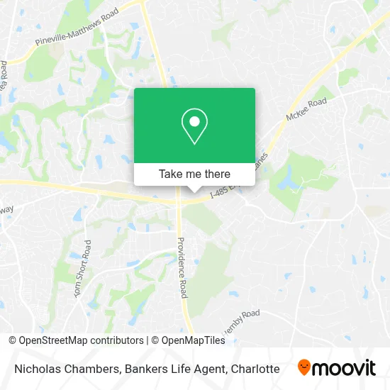 Nicholas Chambers, Bankers Life Agent map