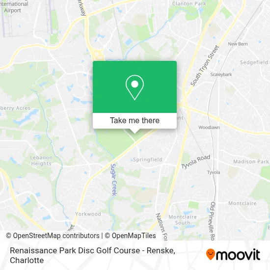 Renaissance Park Disc Golf Course - Renske map