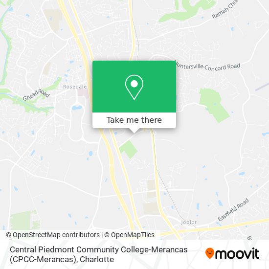 Mapa de Central Piedmont Community College-Merancas (CPCC-Merancas)