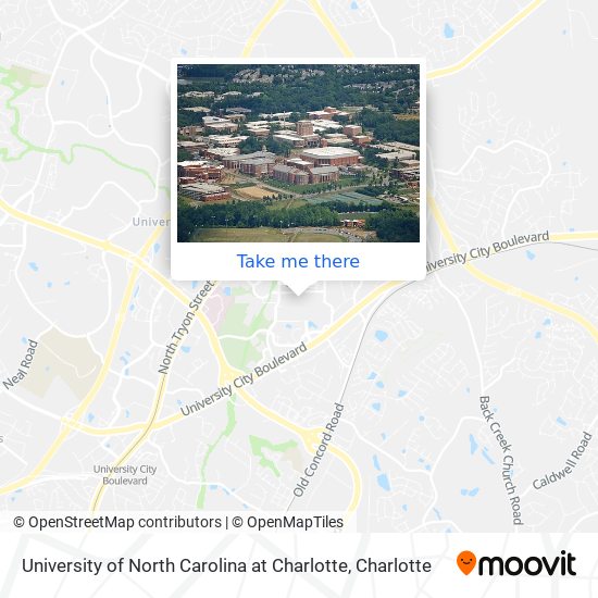 University of North Carolina at Charlotte map