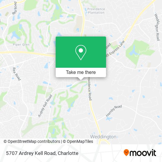 5707 Ardrey Kell Road map