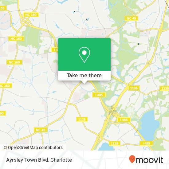 Ayrsley Town Blvd map