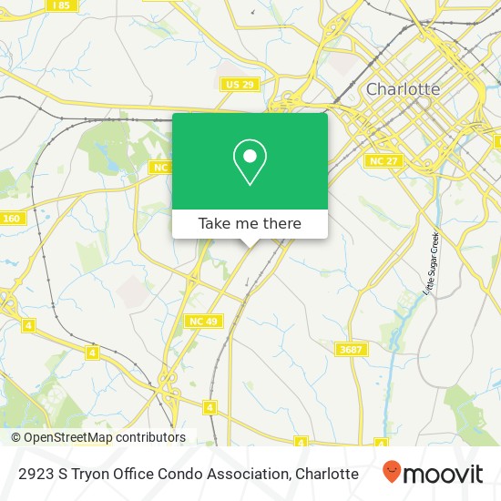 Mapa de 2923 S Tryon Office Condo Association