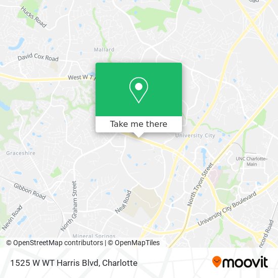 1525 W WT Harris Blvd map