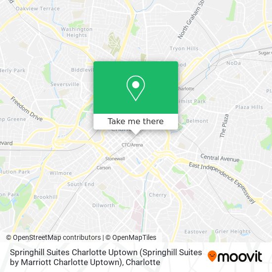 Mapa de Springhill Suites Charlotte Uptown (Springhill Suites by Marriott Charlotte Uptown)