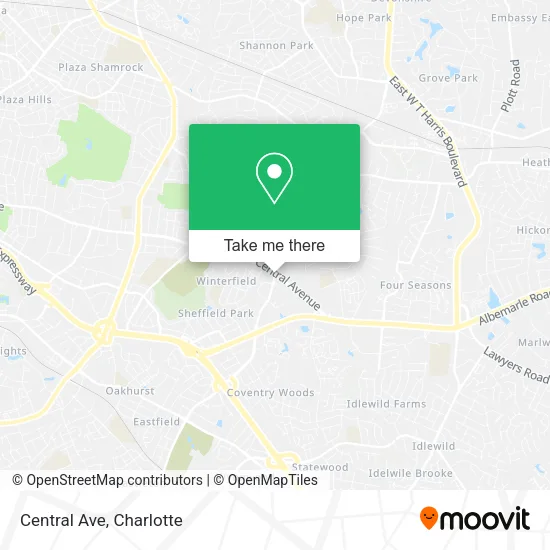 Mapa de Central Ave